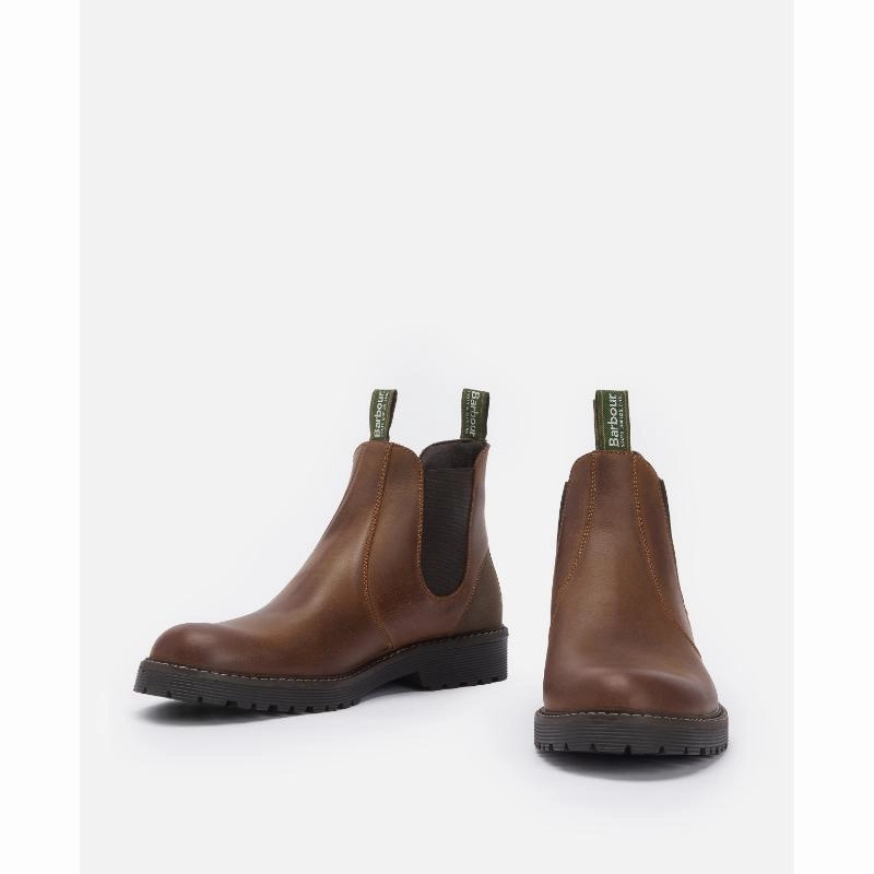Barbour Patton Mens Chelsea Boot - Teak Limited Stock Alert Save More Now