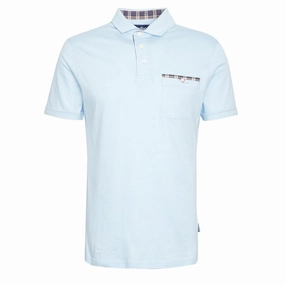 Barbour Corpatch Polo Shirt Sky Special Offer Inside