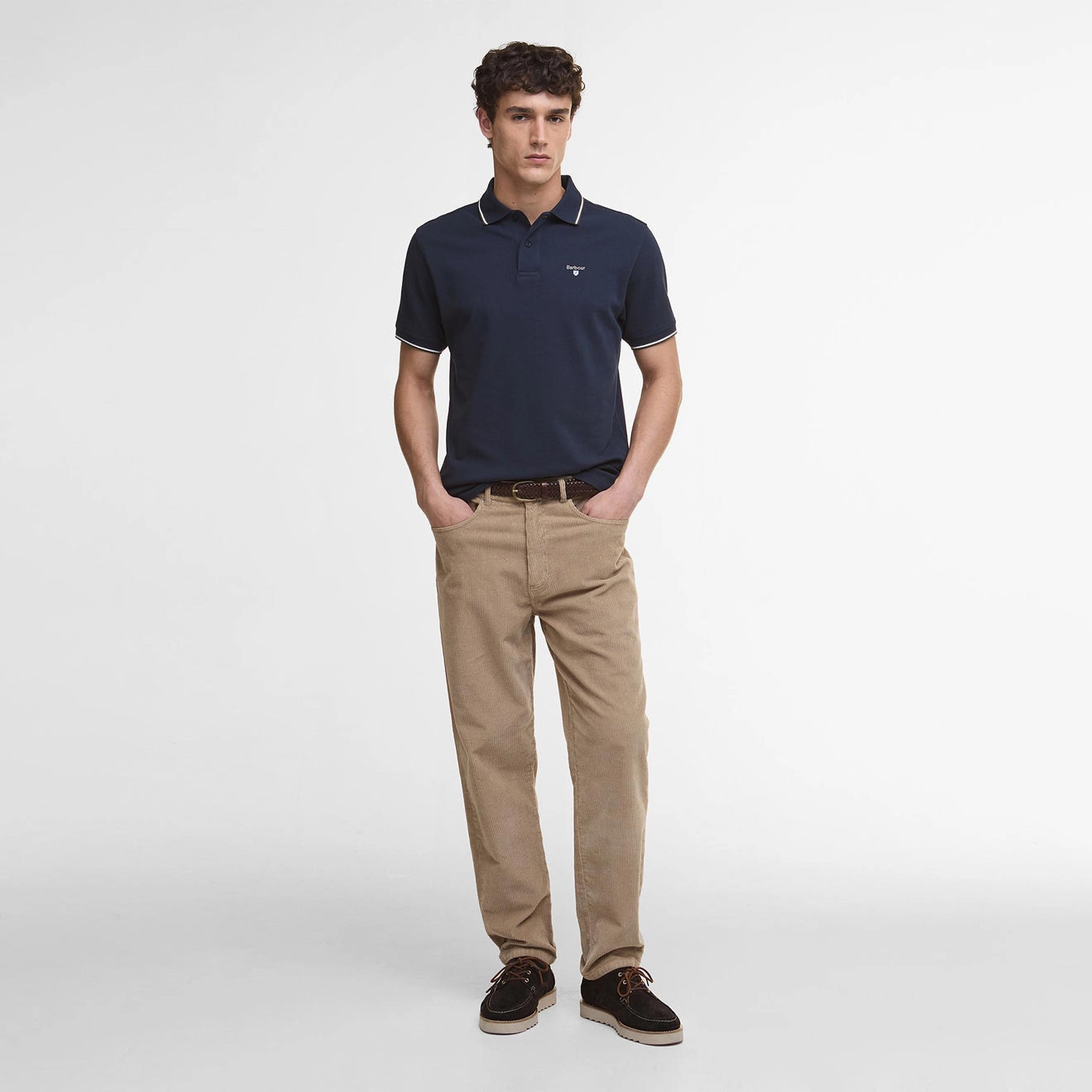 Barbour Fielding Tailored Polo Shirt Navy Exclusive Online Offer MustHave Deal