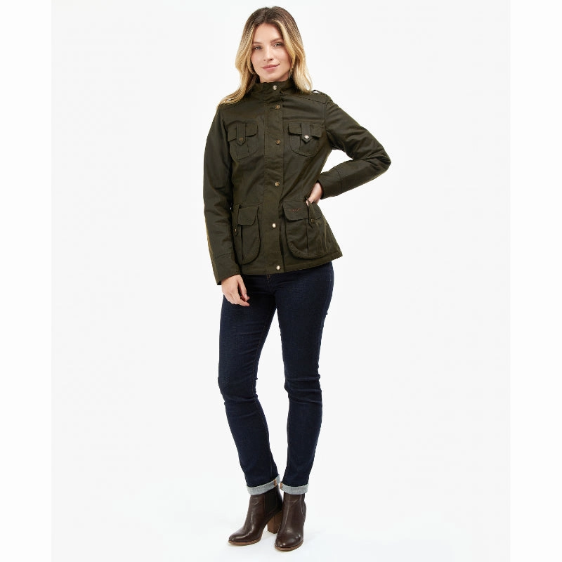 Unmissable Deal Today Barbour Winter Defence Ladies Wax Jacket - Olive