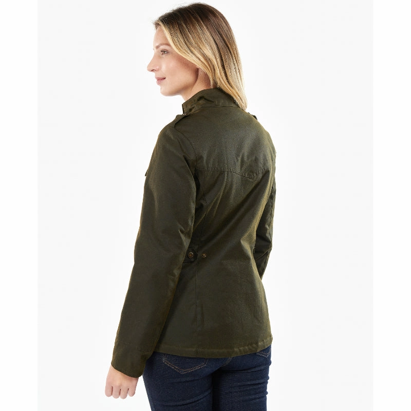 Shop Save Today Barbour Winter Defence Ladies Wax Jacket - Olive