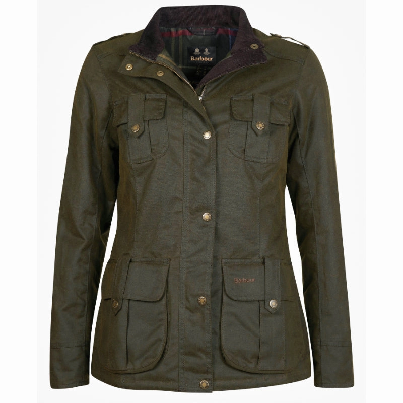 Shop Smart Save Barbour Winter Defence Ladies Wax Jacket - Olive