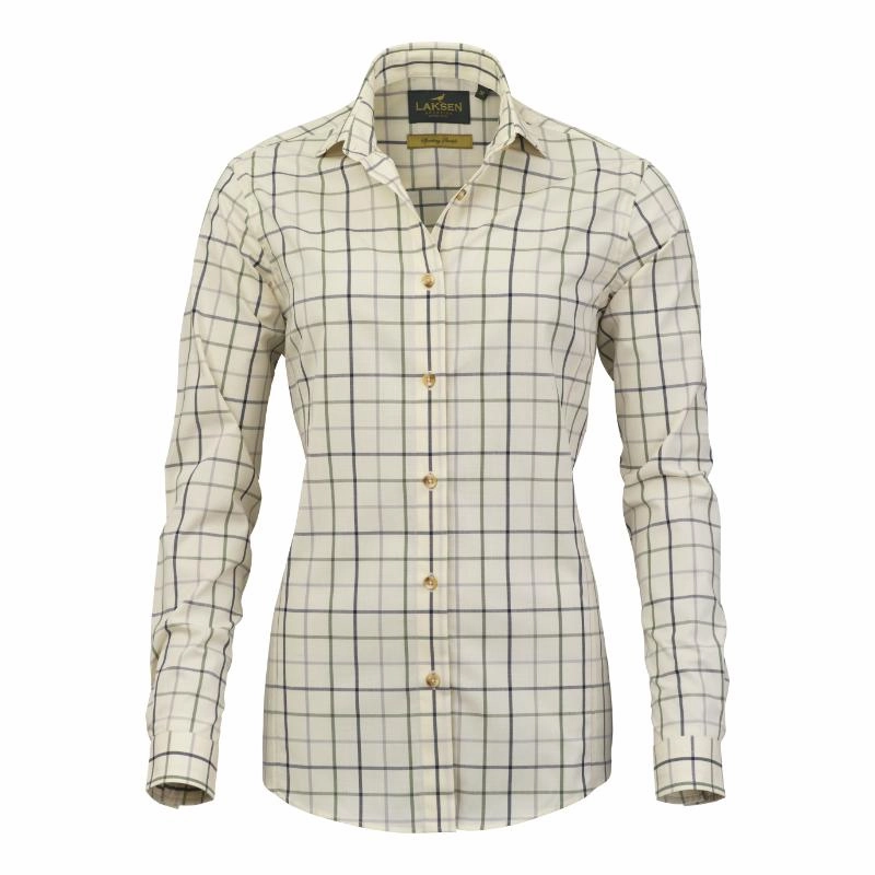 Limited Time Offer Flash Sale Alert Laksen Bea Ladies Shirt - Grey/Supernavy/Woody
