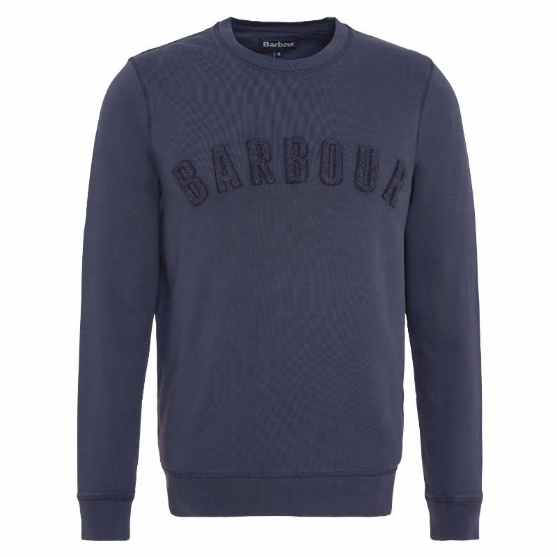 Barbour Wash Prep Logo Mens Sweatshirt - Navy Surprise Offer Now Best Price Online