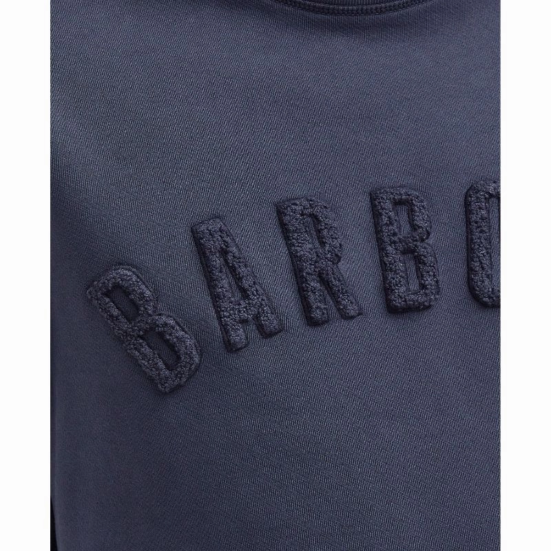 Hot Sale Frenzy Barbour Wash Prep Logo Mens Sweatshirt - Navy
