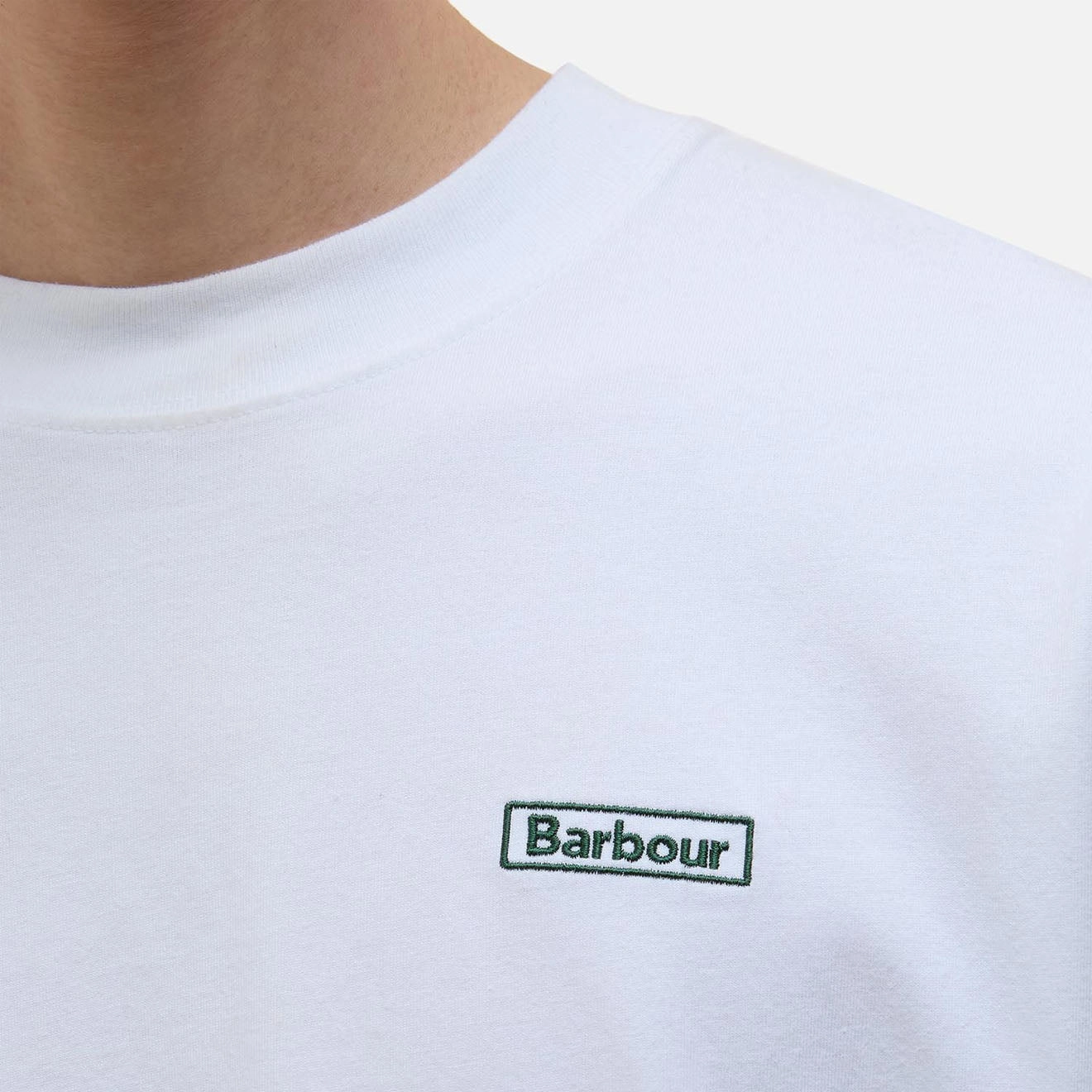 Barbour Walton Embroidered Fit T-Shirt White Hot Sale Alert
