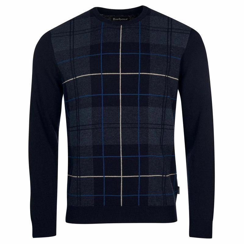 Barbour Coldwater Mens Merino Crew Neck Jumper - Midnight Hot Offer Frenzy Instant Savings Inside