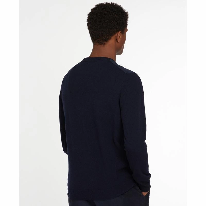Hot Offer Frenzy Barbour Coldwater Mens Merino Crew Neck Jumper - Midnight