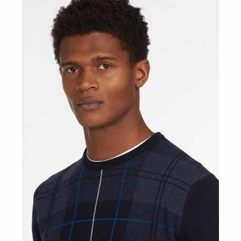 Today Only Offer Barbour Coldwater Mens Merino Crew Neck Jumper - Midnight