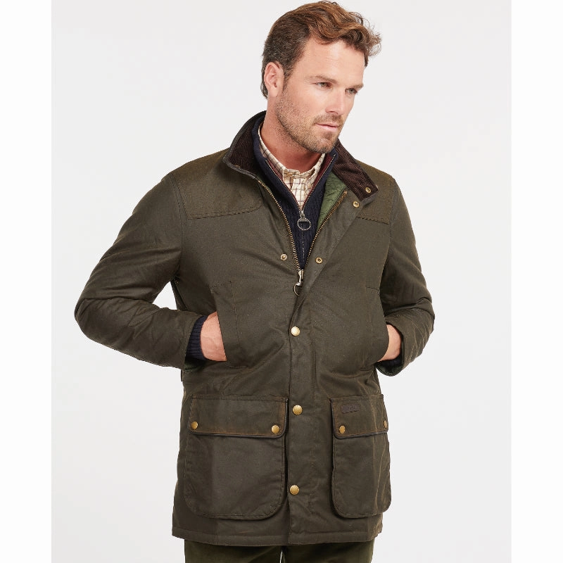 Barbour Hartlington Mens Wax Jacket - Olive Limited Stock Hot Deal