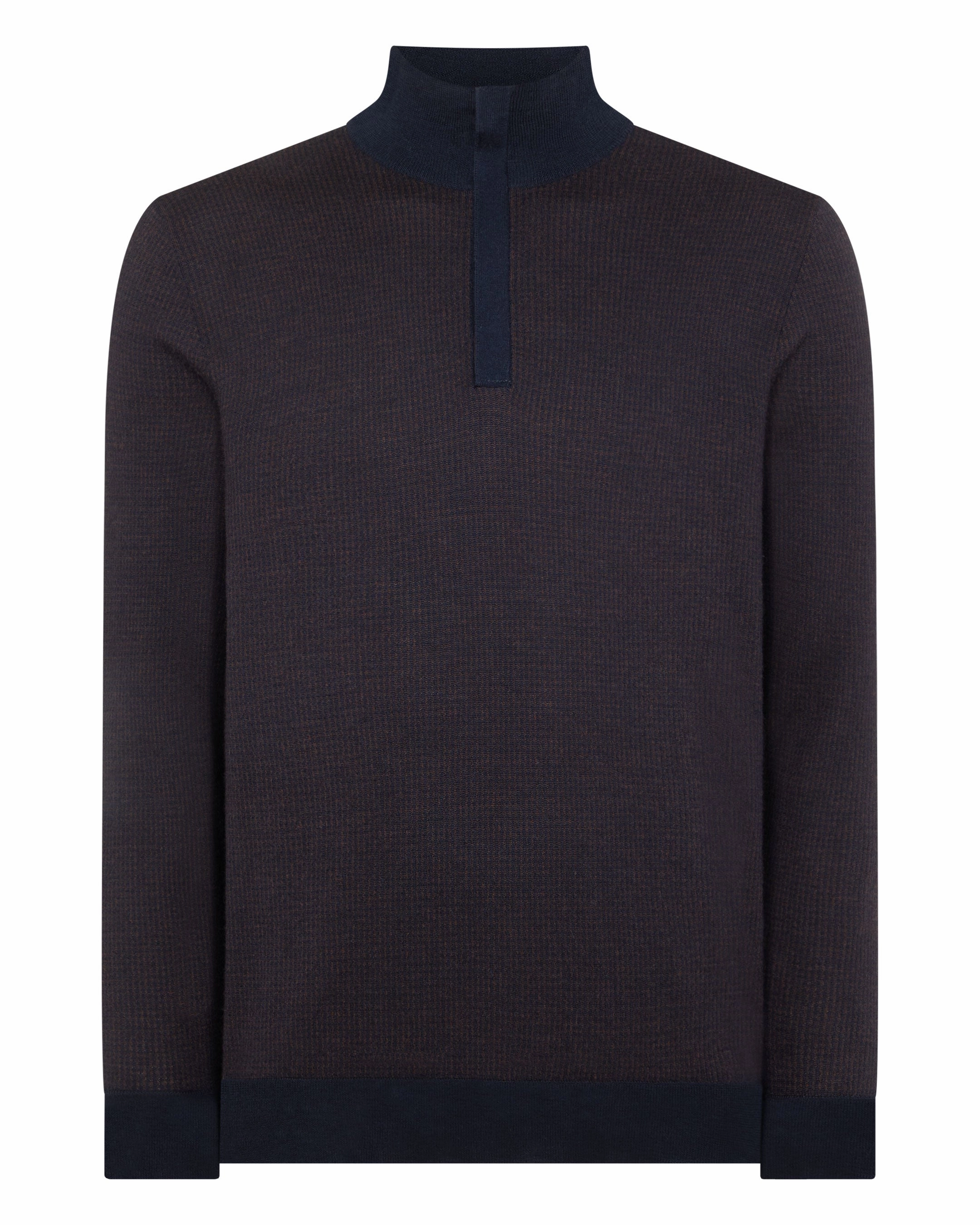 Men'S Regent Houndstooth Fine Gauge Cashmere Half Zip Jumper Navy Blue Trending Hot Picks Perfect Gift Sale