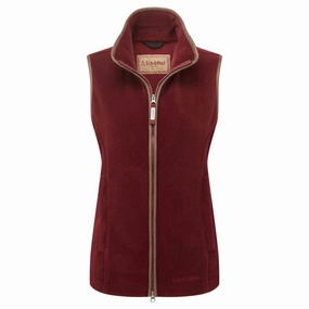 Clearance Sale Daily Deal Frenzy Schoffel Lyndon Ladies Fleece Gilet - Claret