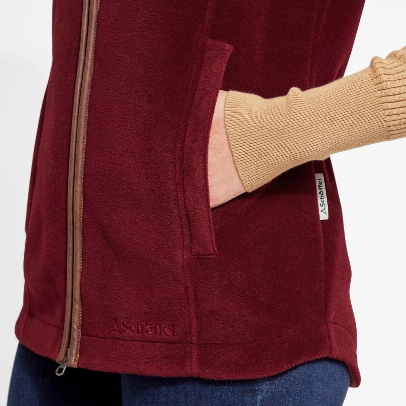 Today Only Steal Schoffel Lyndon Ladies Fleece Gilet - Claret
