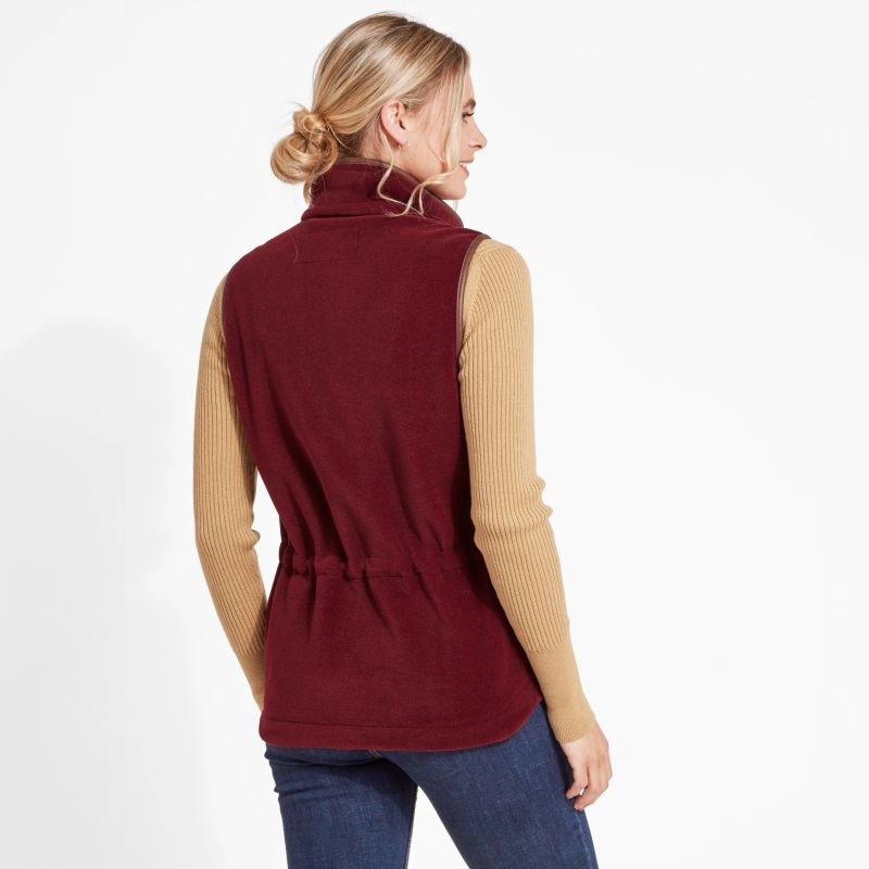 Flash Sale Now Surprise Discount Today Schoffel Lyndon Ladies Fleece Gilet - Claret