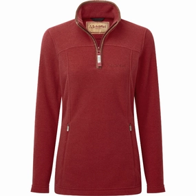 Schoffel Tilton Ladies 1/4 Zip Fleece - Claret New Arrival Discount Shop the Savings