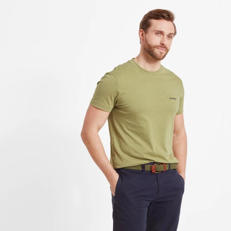 Trending Now Discount Schoffel Trevone Mens T-Shirt - Light Khaki Green