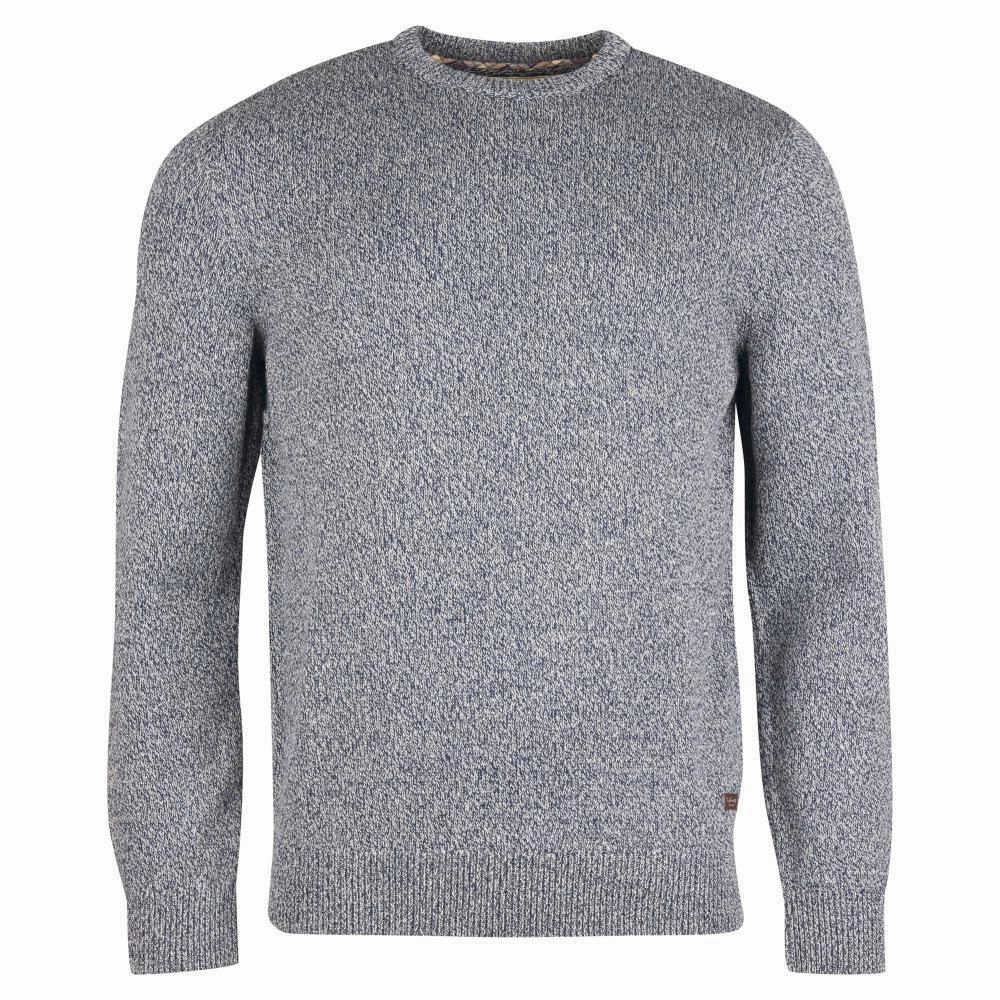 Steal Todays Offer Exclusive Deal Inside Barbour Cotton Twist Nelson Mens Crew Neck Jumper - Navy