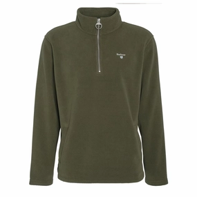 Barbour Essentials Half Zip Fleece Mid Olive Weekend Specials