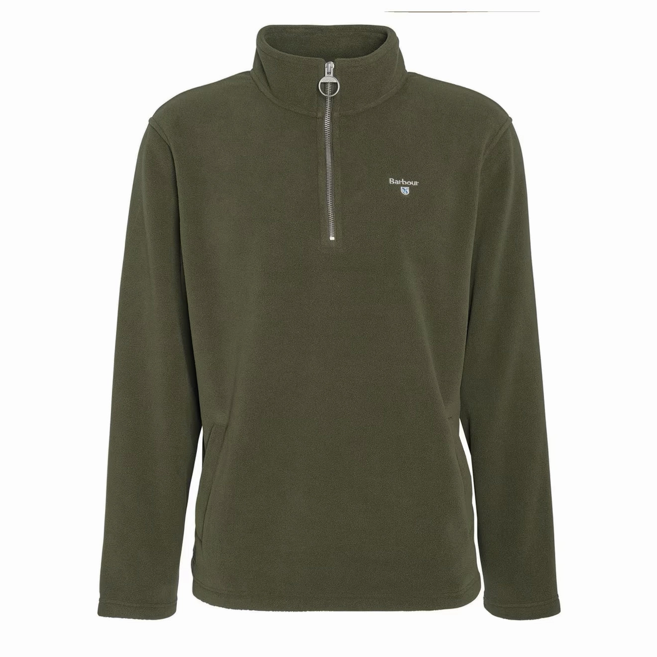 Barbour Essentials Half Zip Fleece Mid Olive Weekend Specials