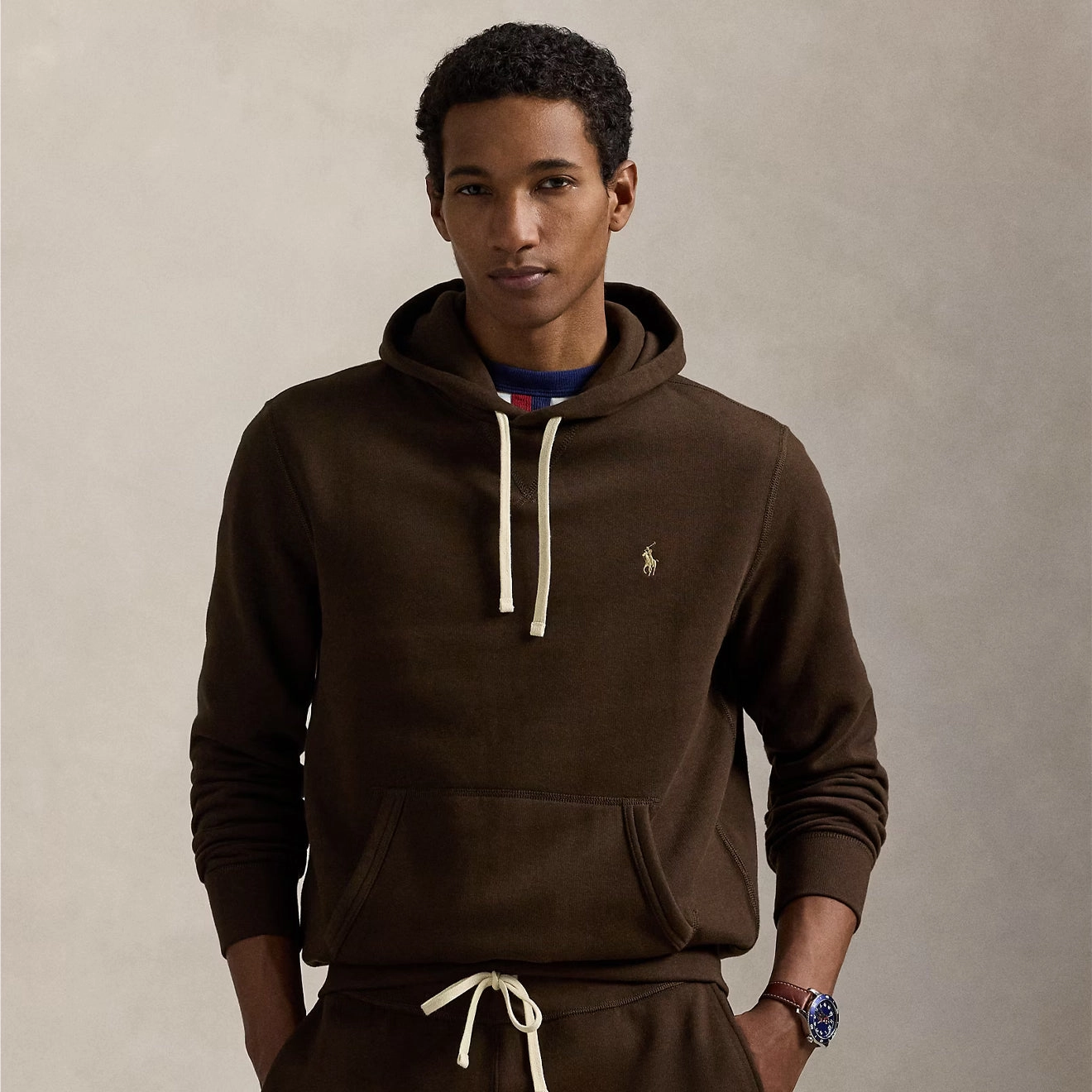 Shop the Savings Polo Ralph Lauren Fleece Hooded Sweat Nutmeg Brown