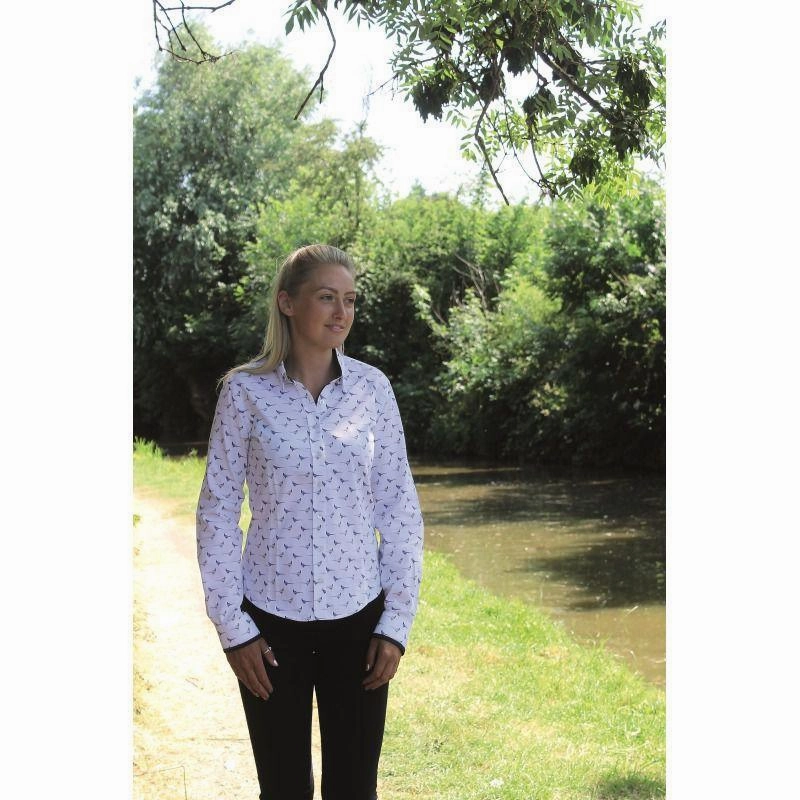 William Powell Ladies Standing Pheasant Shirt - White Today Only Special