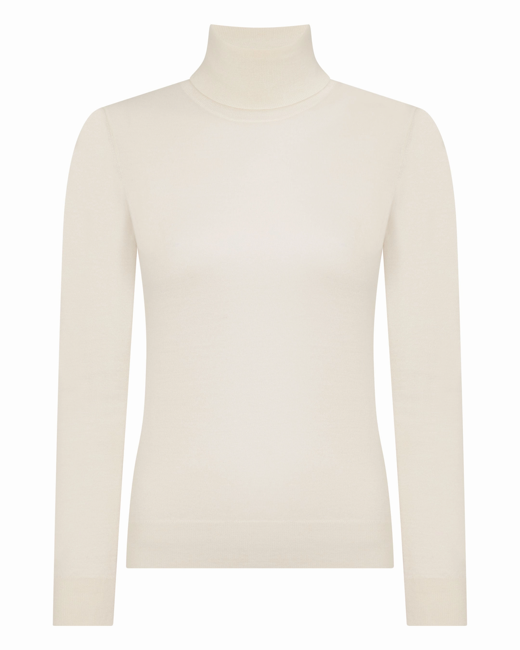Deal Frenzy Today Women'S Margot Superfine Cashmere Roll Neck Jumper New Ivory White