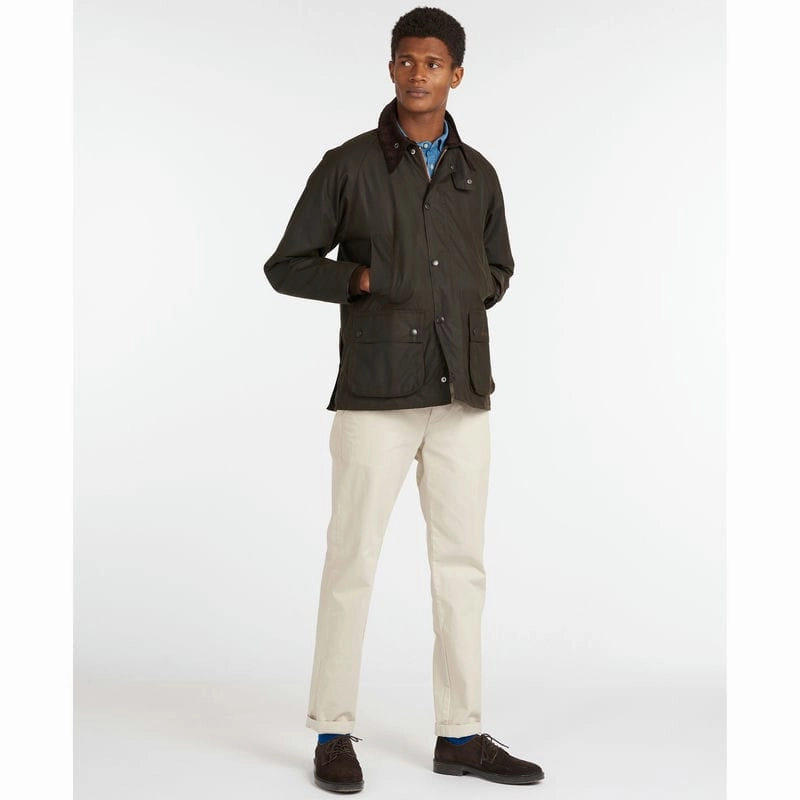 Clearance Sale Now EndofWeek Deals Barbour Classic Bedale Mens Wax Jacket - Olive