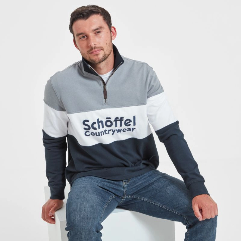 Hot Sale Frenzy Schoffel Exeter Heritage 1/4 Zip Jumper - Grey