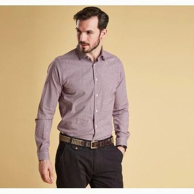 Barbour Highfield Micro Gingham Mens Shirt - Navy Save More Now Hot Pick Online