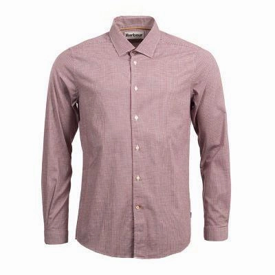 Barbour Highfield Micro Gingham Mens Shirt - Navy Hot Deal Alert