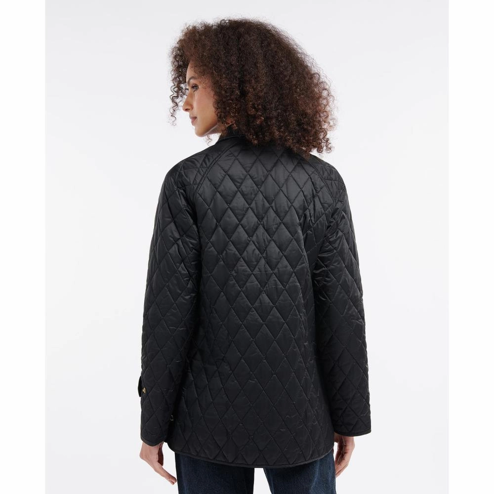 Barbour Kelham Ladies Quilted Jacket - Black/Ancient Hot Clearance Now Clearance Event