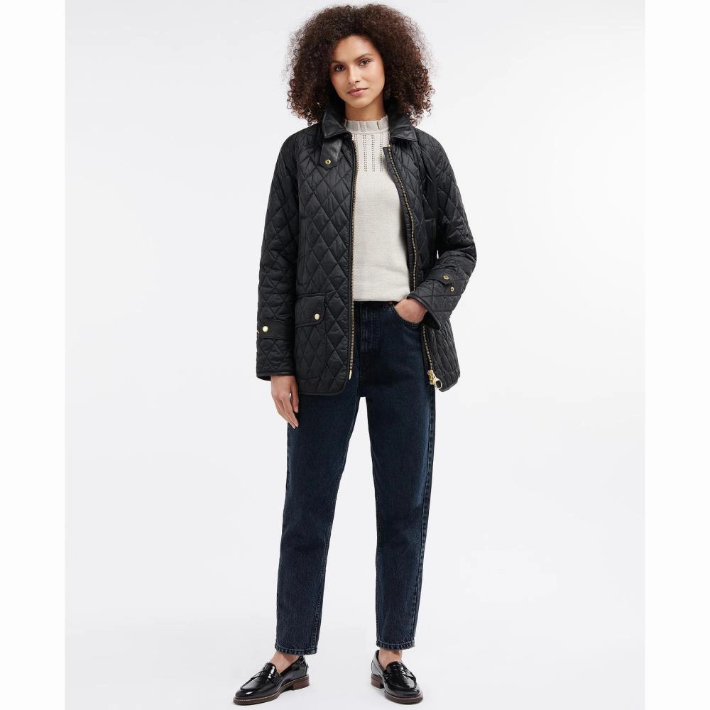 Sale Ending Soon Barbour Kelham Ladies Quilted Jacket - Black/Ancient