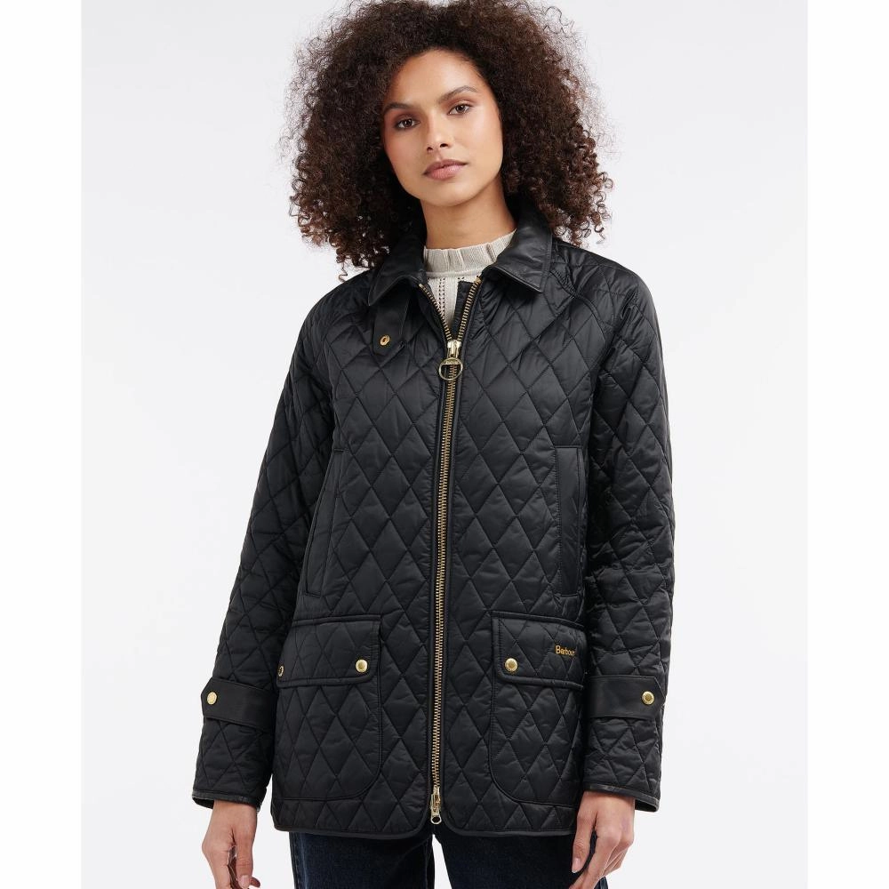 Barbour Kelham Ladies Quilted Jacket - Black/Ancient Grab Your Savings