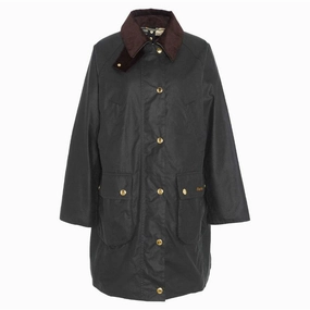 Barbour Long Beadnell Ladies Wax Jacket - Sage/Ancient Mega Discount Today