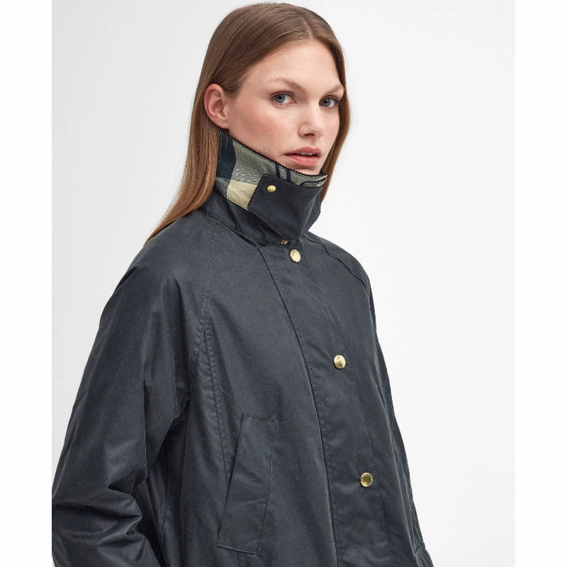 Perfect Gift Offer Barbour Long Beadnell Ladies Wax Jacket - Sage/Ancient