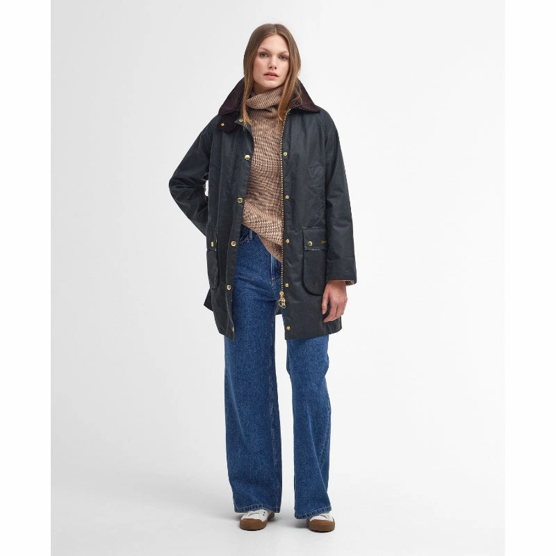 Hot Pick Online Barbour Long Beadnell Ladies Wax Jacket - Sage/Ancient
