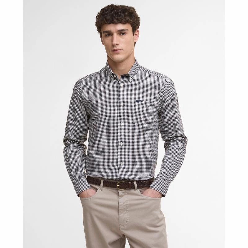 Exclusive Online Deal Last Chance Offer Barbour Padshaw Tailored Mens Shirt - Dark Oak