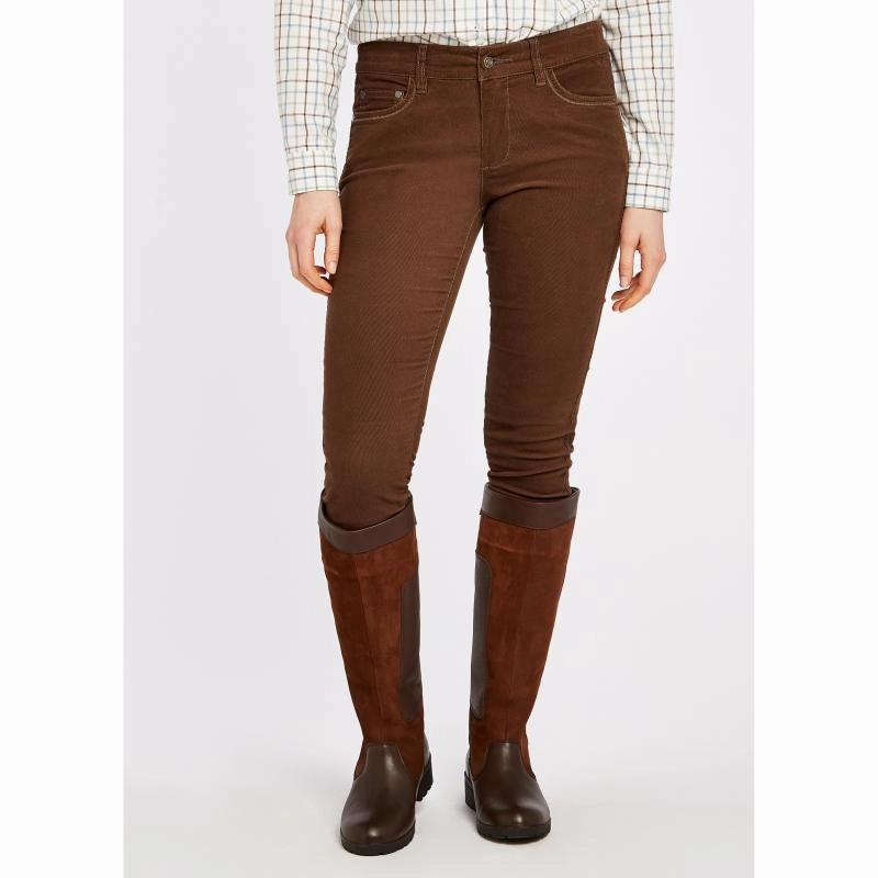 Weekend Specials Dubarry Honeysuckle Ladies Stretch Pincord Jeans - Mocha