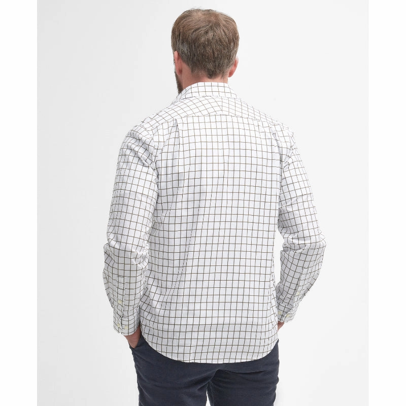 Gift Ideas Galore Hot Item Clearance Barbour Hanstead Mens Country Active Regular Fit Shirt - Mid Olive