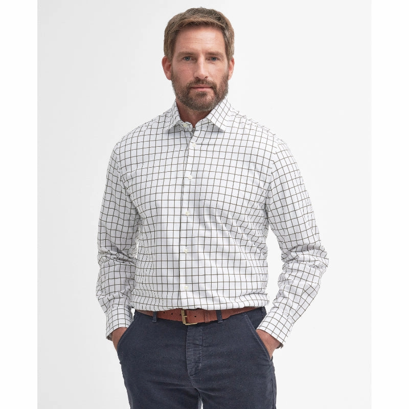 Barbour Hanstead Mens Country Active Regular Fit Shirt - Mid Olive Online Exclusive Deal