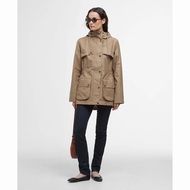 Instant Savings Deal Limited Time Offer Barbour Maple Ladies Waterproof Jacket - Military Brown/Ancient Tartan