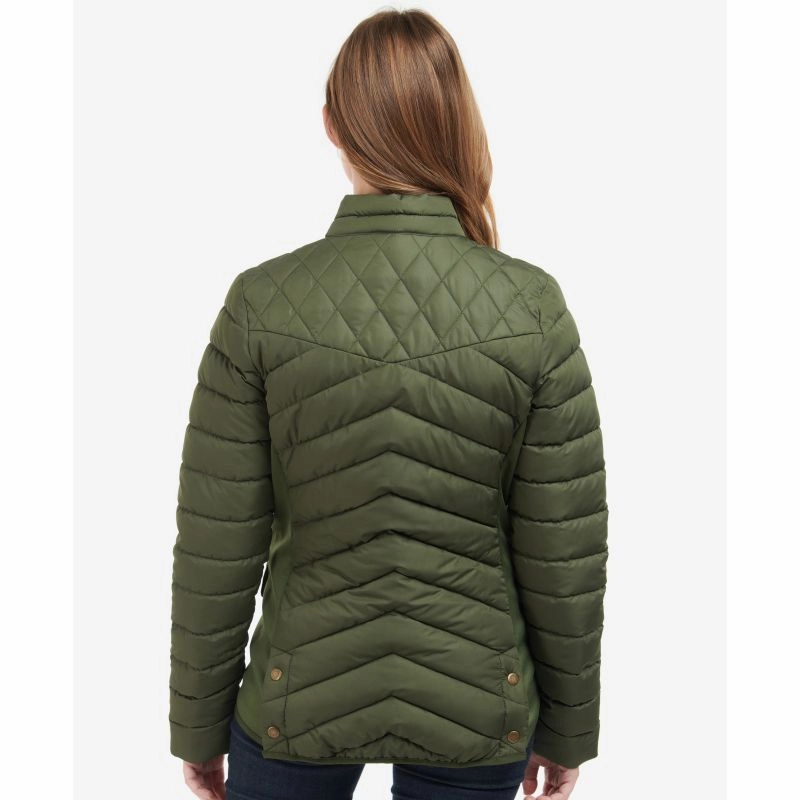 Barbour Stretch Cavalry Ladies Quilt Jacket - Olive/Olive Marl MustHave Gift Ideas