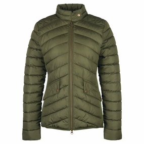 Barbour Stretch Cavalry Ladies Quilt Jacket - Olive/Olive Marl Hot Offer Frenzy Shop Now Save