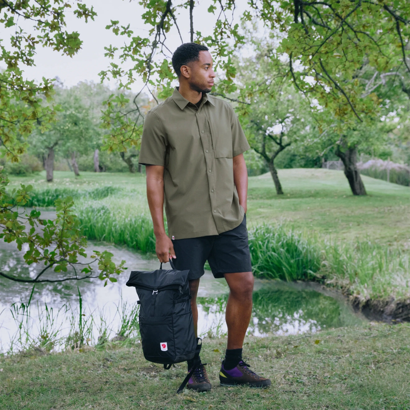 Flash Offer Today Today Only Savings Fjallraven High Coast Pack Shirt Ss Laurel Green