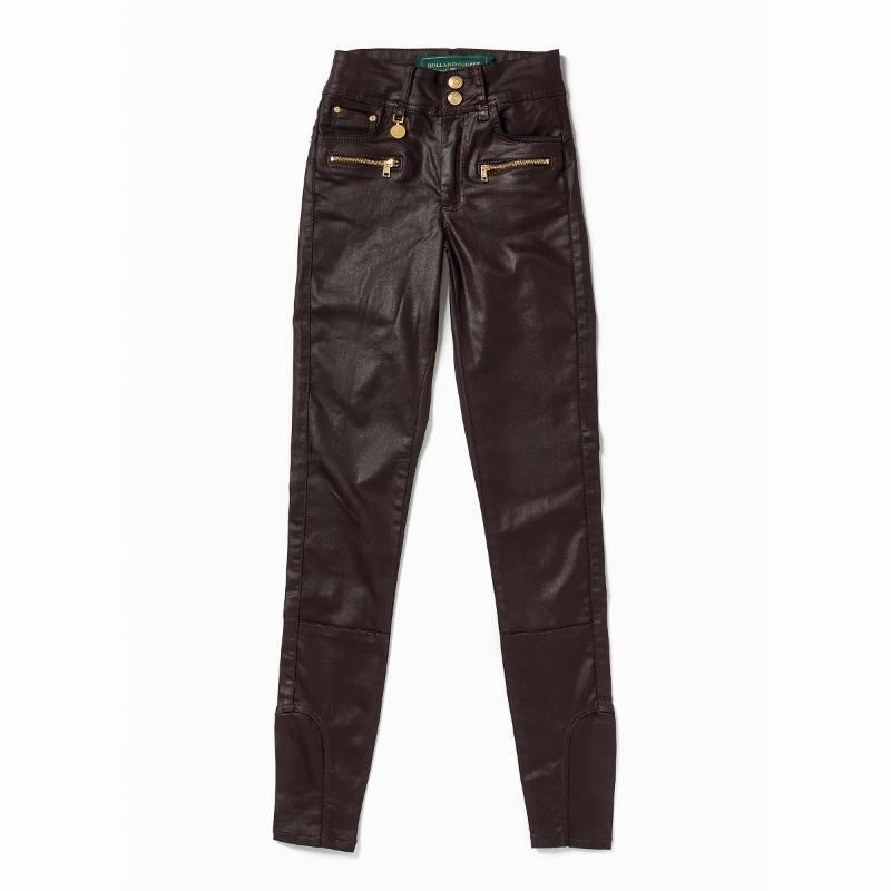 Limited Stock Alert Holland Cooper Ladies Coated Jodhpur Jean - Chocolate