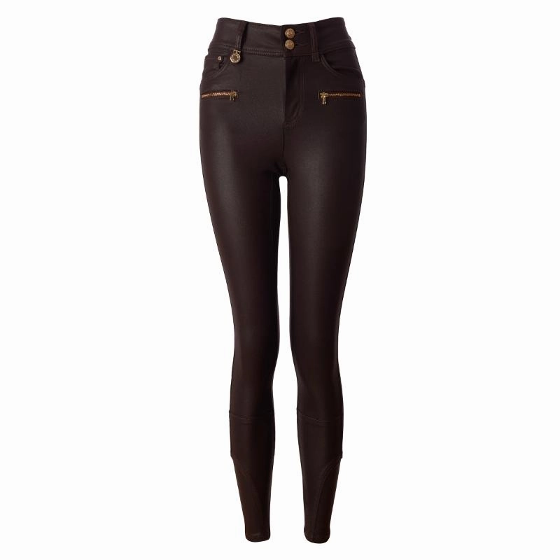 Online Exclusive Deal Holland Cooper Ladies Coated Jodhpur Jean - Chocolate