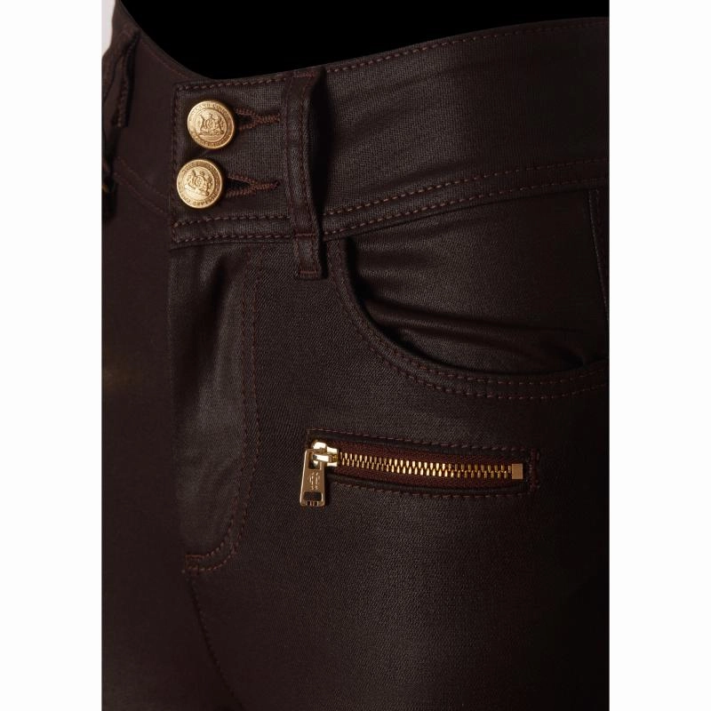 Clearance Sale Now Clearance Sale Holland Cooper Ladies Coated Jodhpur Jean - Chocolate