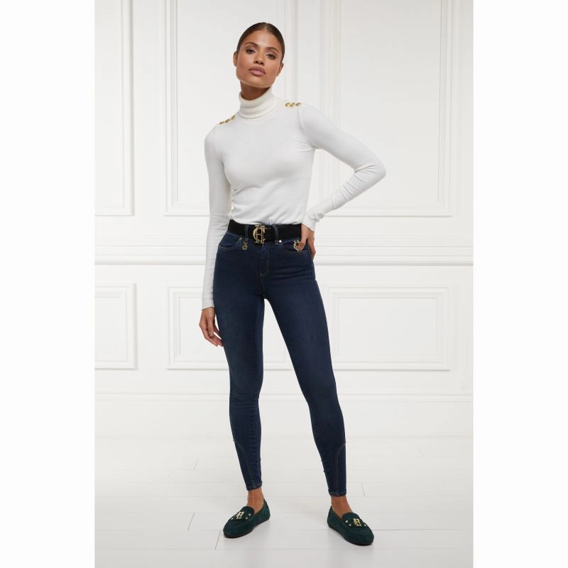 Holland Cooper Ladies Jodhpur Jeans  - Deep Indigo Limited Edition Offer Hot Offer Frenzy