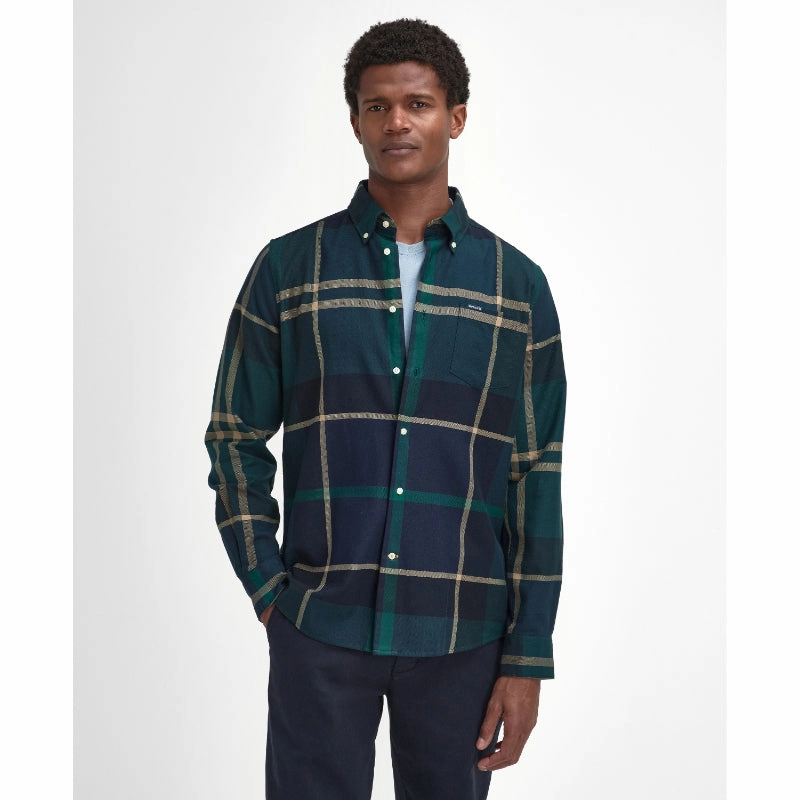 Shop Today Save Save Big Online Barbour Dunoon Mens Tailored Shirt - Green Loch
