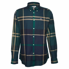 Save Big Online Flash Deal Alert Barbour Dunoon Mens Tailored Shirt - Green Loch